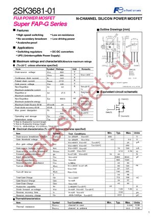 2SK3681-01 datasheet  